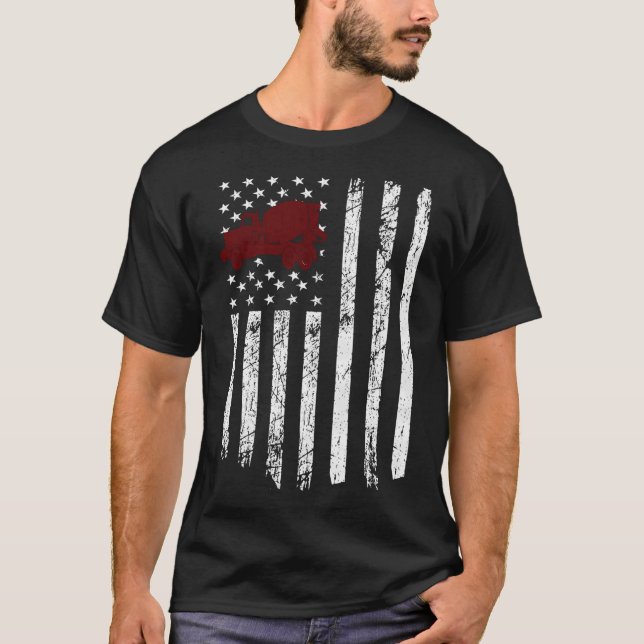 T-shirt Mélange de béton Drapeau américain Ciment patrioti (Devant)