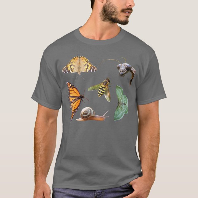 T-shirt mélangé de ~ d'insectes (Devant)