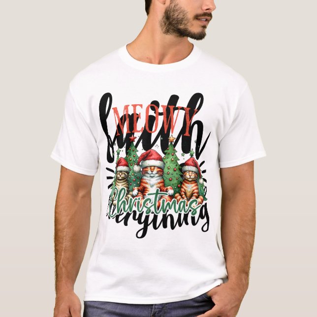 T-shirt Mélange de Noël mignon et drôle (Devant)