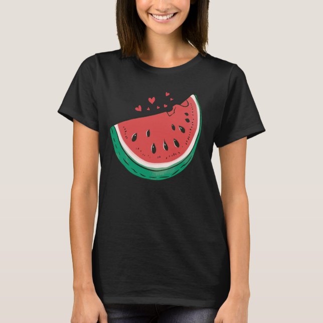 T-shirt Mélange de pastèque Melon saison de vacances d'été (Devant)