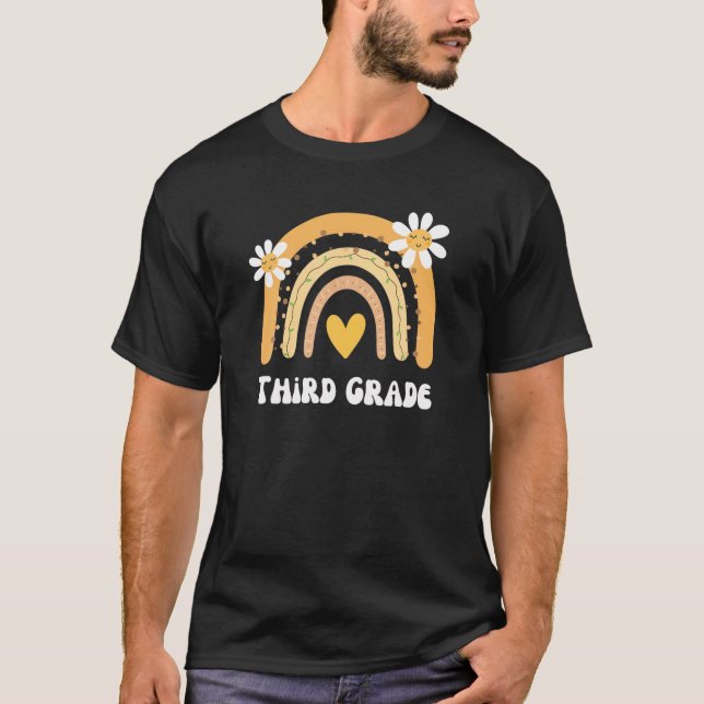T-shirt Mélange d'enseignant de troisième année Fleurs de  (Devant)