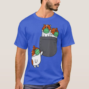T-shirt Mélange hamsters en poche masque visage de cobaye