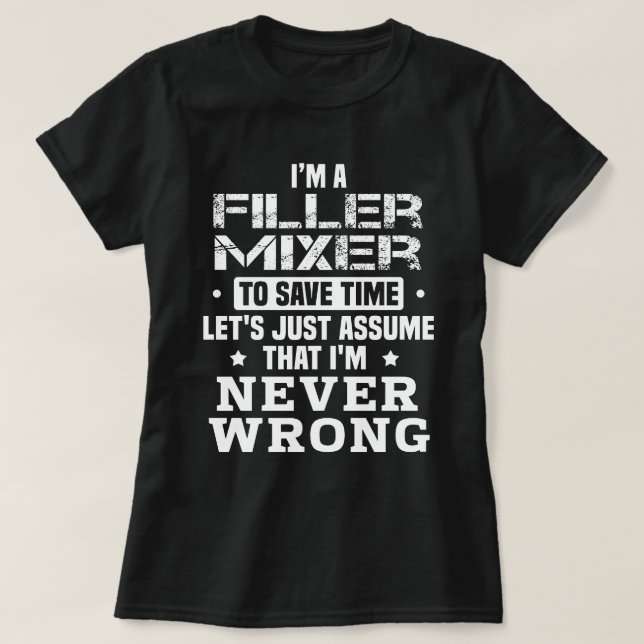 T-shirt Mélangeur de remplissage (Design devant)
