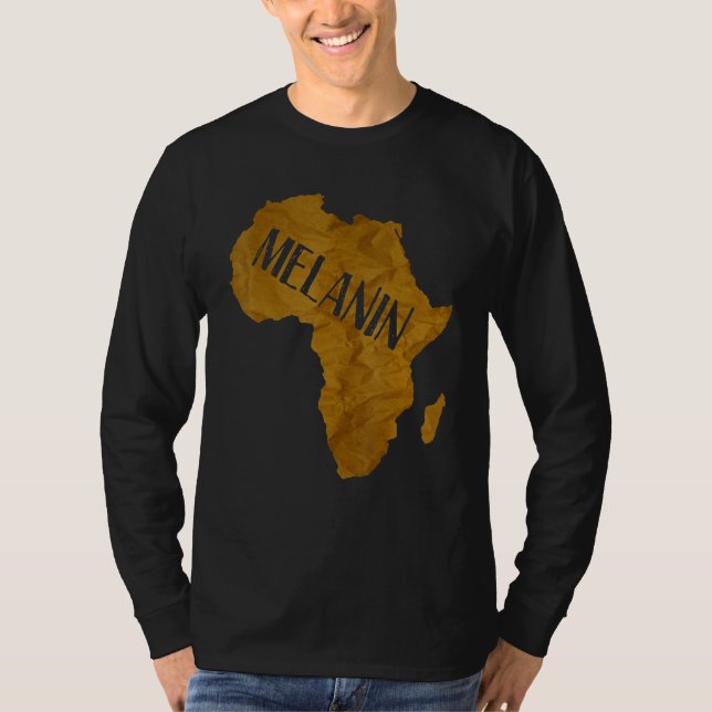 T-shirt Melanin Africa Shape ~ Black Pride African America (Devant)