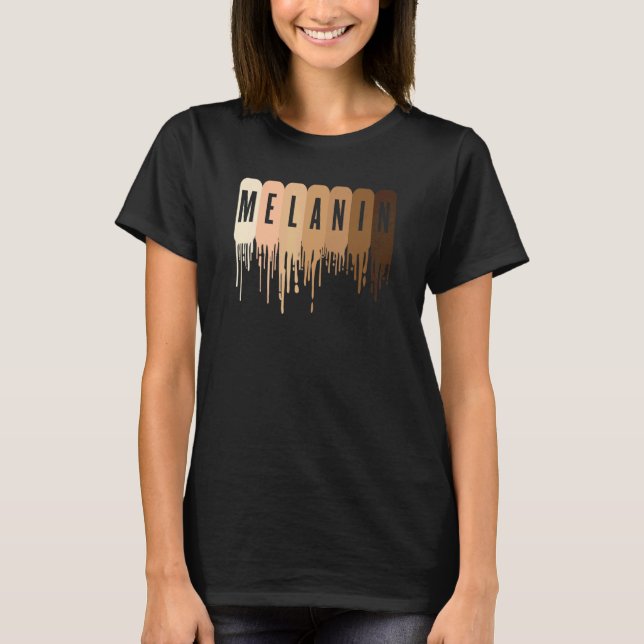 T-shirt Melanin Afro Black African Black Pride (Devant)