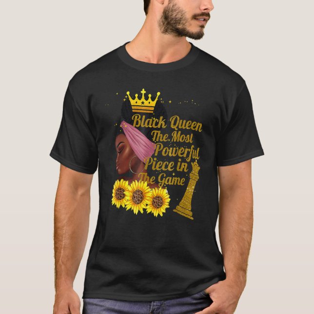 T-shirt Melanin Black Queen African American History Month (Devant)