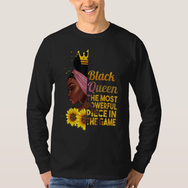 T-shirt Melanin Black Queen African American History Month (Devant)