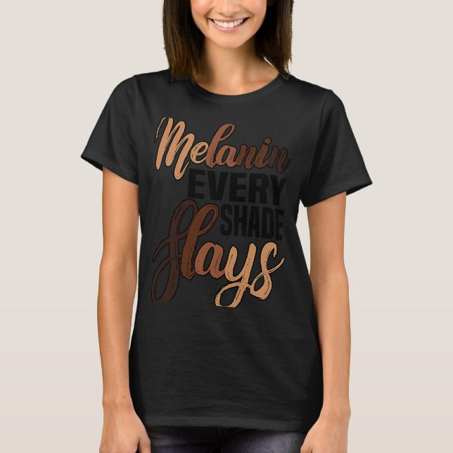 T-SHIRT MELANIN CHAQUE ESCLAY OMBRE FIDE (Devant)