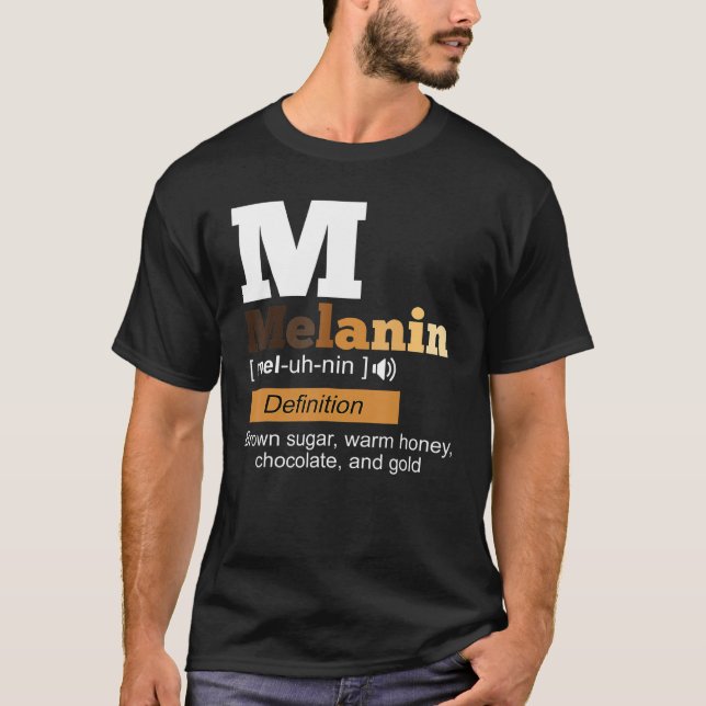 T-shirt Melanin Definition Black History Month BLM African (Devant)