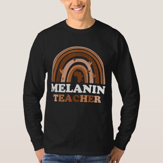 T-shirt Melanin Enseignant Black Melané Enseignant Black H (Devant)