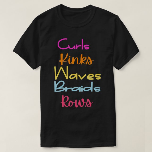 T-shirt Melanin Femmes Curls Kinks Wagues Braids (Design devant)