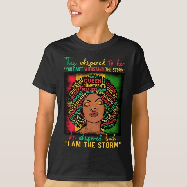 T-shirt Melanin Girl Black Women Mois de l'histoire des No (Devant)