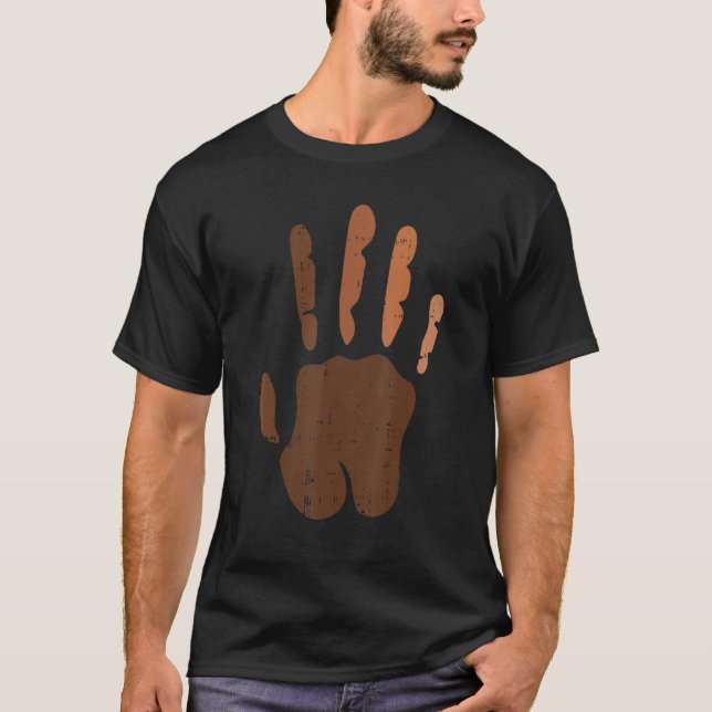 T-shirt Melanin Hand Print Black History Month BLM African (Devant)