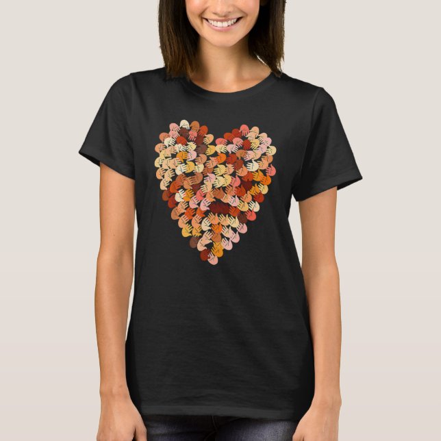 T-shirt Melanin Hands Heart Black History Month Afro Frica (Devant)