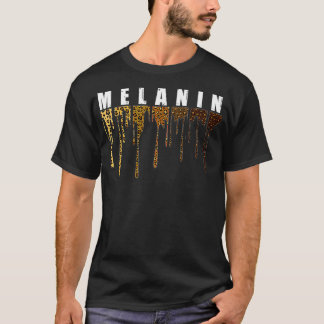 T-shirt Melanin Leopard Plaid Femmes Hommes Black History
