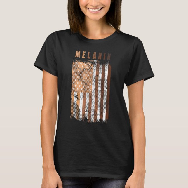 T-shirt Melanin Nous Shades Drapeau African Pride Blm Blac (Devant)