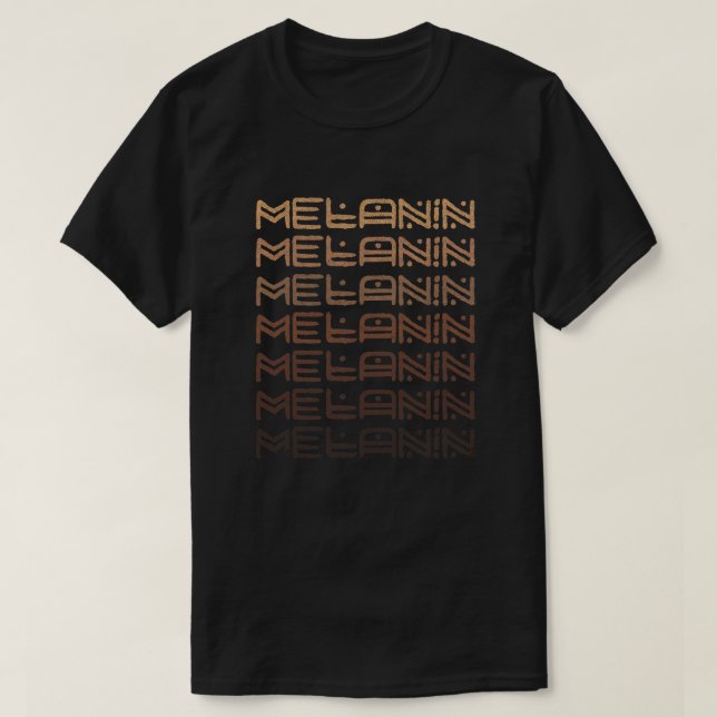 T-shirt Melanin ombrage l'afrique lettrage (Design devant)
