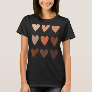 T-shirt Melanin Peau Tone Coeurs Be Kind Black History lun