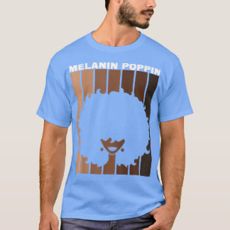 T-shirt Melanin Poppin Black History Mois Vintage Fierté A