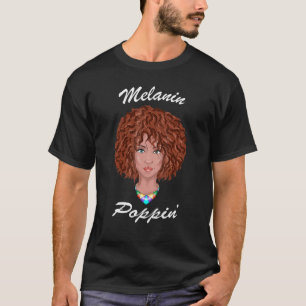 T-shirt Melanin Poppin cheveux naturels Brown peau fille n