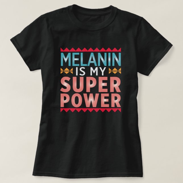 T-shirt Melanin Poppin Design (Design devant)
