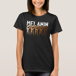 T-shirt Melanin Power Fist Black History Cool African Amer