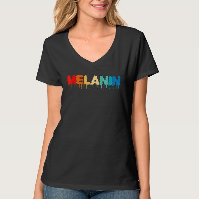 T-shirt Melanin Pride Black History Month African American (Devant)