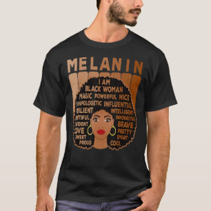 T-shirt Melanin Pride Black Woman Afro American Black Girl