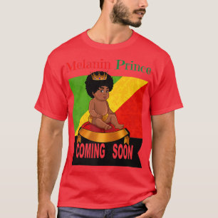 T-shirt Melanin Prince Venant Bientôt Maman Papa Genre Rev