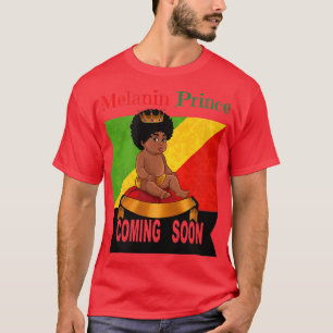 T-shirt Melanin Prince Venant Bientôt Maman Papa Genre Rev