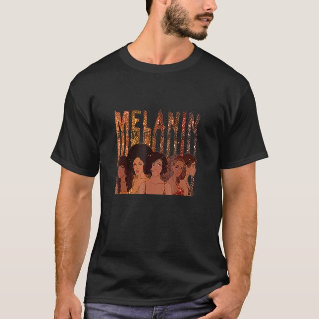 T-shirt Melanin Princess African American Girls Black Hist (Devant)