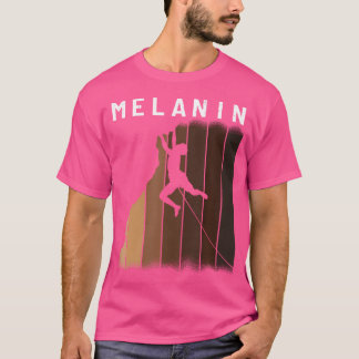 T-shirt Melanin Shades Black Pride Hommes Mountain Rock Cl