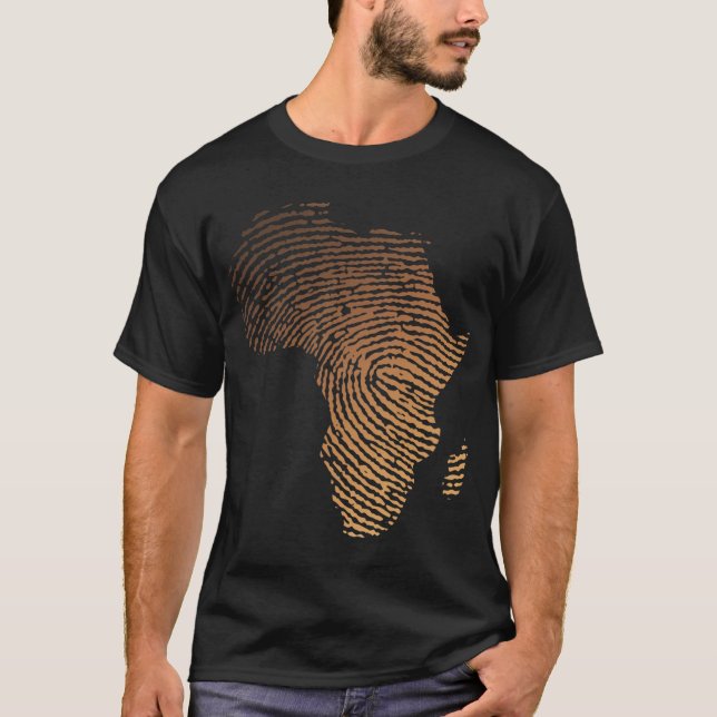 T-shirt Melanin Shades Carte de l'Afrique - Afrique emprei (Devant)