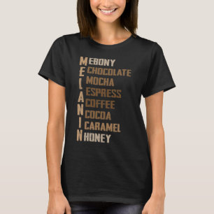 T-shirt Melanin Shades femmes noires Ébène Chocolat Moch