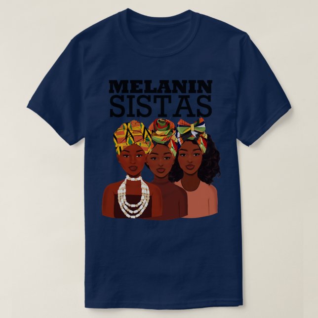 T-shirt Melanin Sistas Black Girl Magic 1 (Design devant)