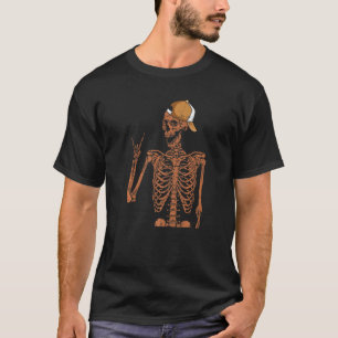 T-shirt Melanin Skeleton Rock Main Black History Mois BLM