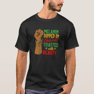T-shirt Melanin trempé dans le chocolat grillé avec de la