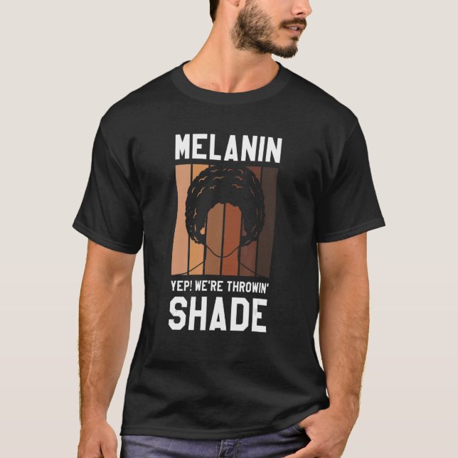 T-shirt Mélanine Oui nous jetons de l'ombre Cheveux afro D (Devant)