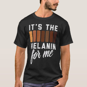 T-shirt Mélanine pour moi Fierté noire BHM Hommes africain