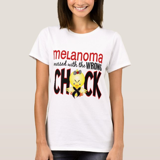 T-shirt Mélanome sali avec le poussin faux (Devant)