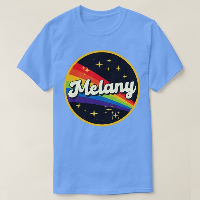 T-shirt Melany Rainbow Dans L'Espace Style Vintage (Design devant)
