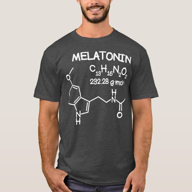 T-shirt Melatonin Molecule Structure T  Funny Sleep Men (Devant)
