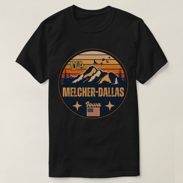 T-shirt Melcher-Dallas, Iowa (Design devant)