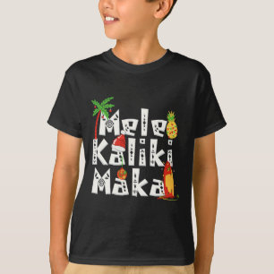 T-shirt Mele Kalikimaka Arbre de Noël Palmier Hawaïen Noël