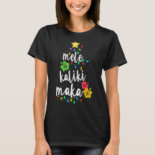 T-shirt Mele Kalikimaka Chemise Pour Femmes Hawaiian Hawai