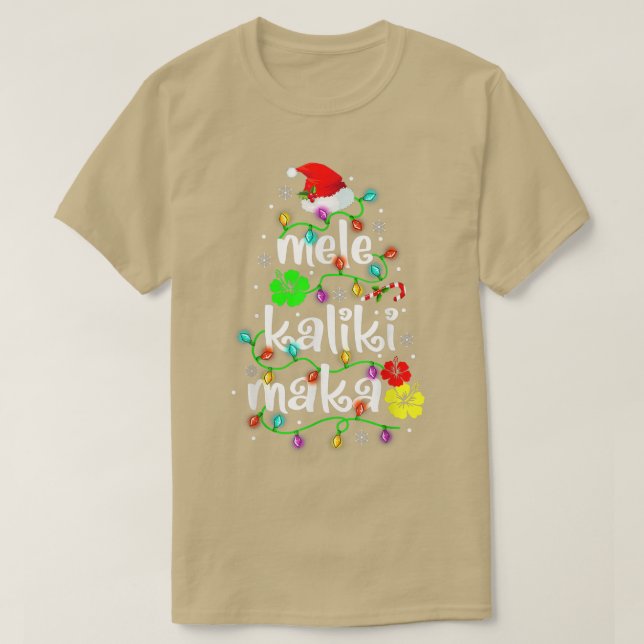 T-shirt Mele Kalikimaka Chemise Pour Femmes Hawaiian Hawai (Design devant)