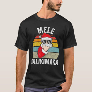 T-shirt Mele Kalikimaka Christmas Shaka Tee Santa Claus Ha