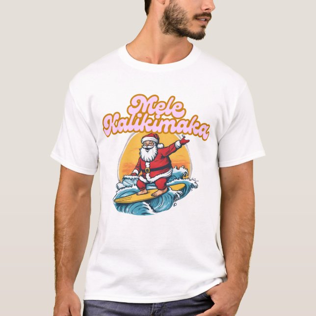T-shirt Mele Kalikimaka - Funny Noël hawaïen à Père Noël (Devant)