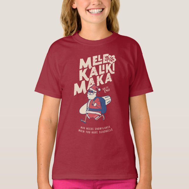 T-shirt Mele Kalikimaka - Funny Noël hawaïen à Père Noël (Devant)