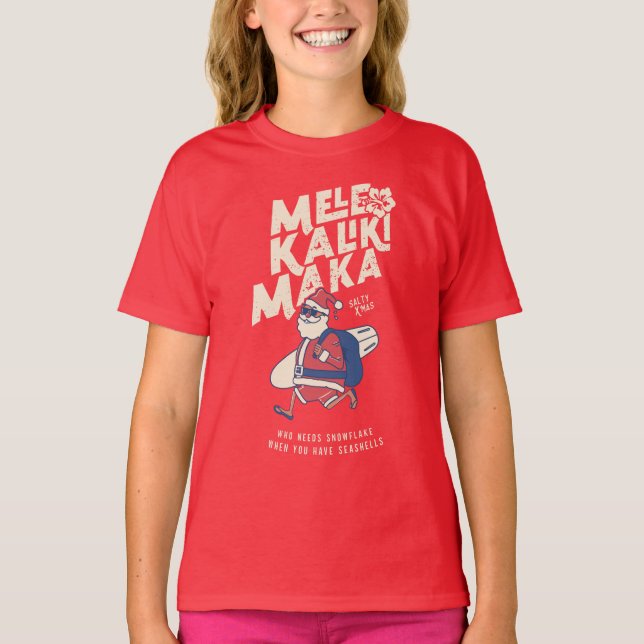 T-shirt Mele Kalikimaka - Funny Noël hawaïen à Père Noël (Devant)